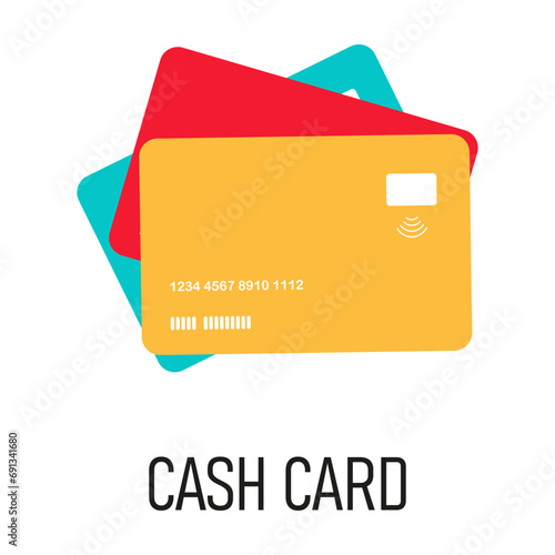 Vector illustration of bank cards, in flat style.