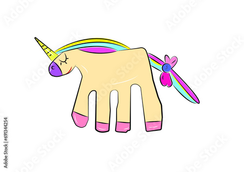 3 Unicorno Serioso, unicorno colorato, unicorno disegno bambini, unicorno disegno facile, animale, fantasia, festa, compleanno, favola, gioco, racconti photo