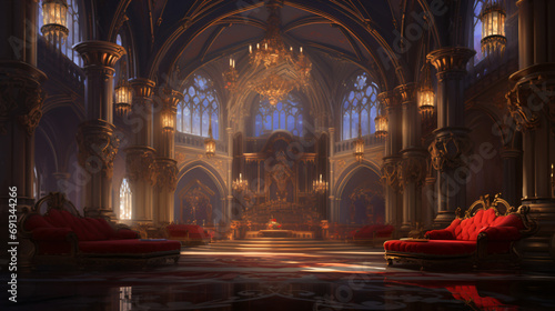 Majestic throneroom at the dawn