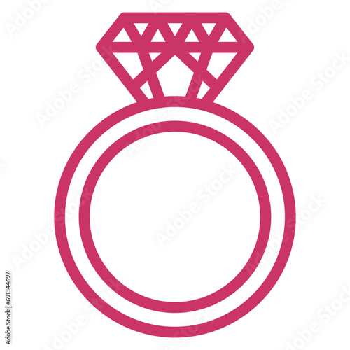 Vector Design Diamond Ring Icon Style