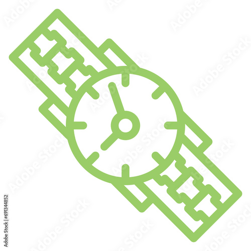 Vector Design Wristwatch Icon Style