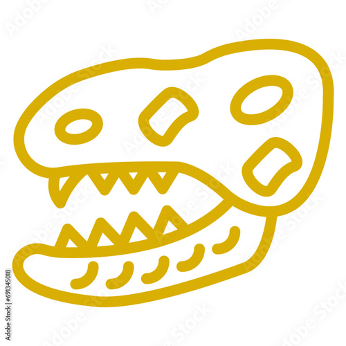 Vector Design Dinosaur Fossil Icon Style
