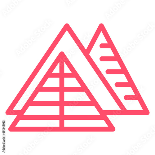 Vector Design Pyramid Icon Style