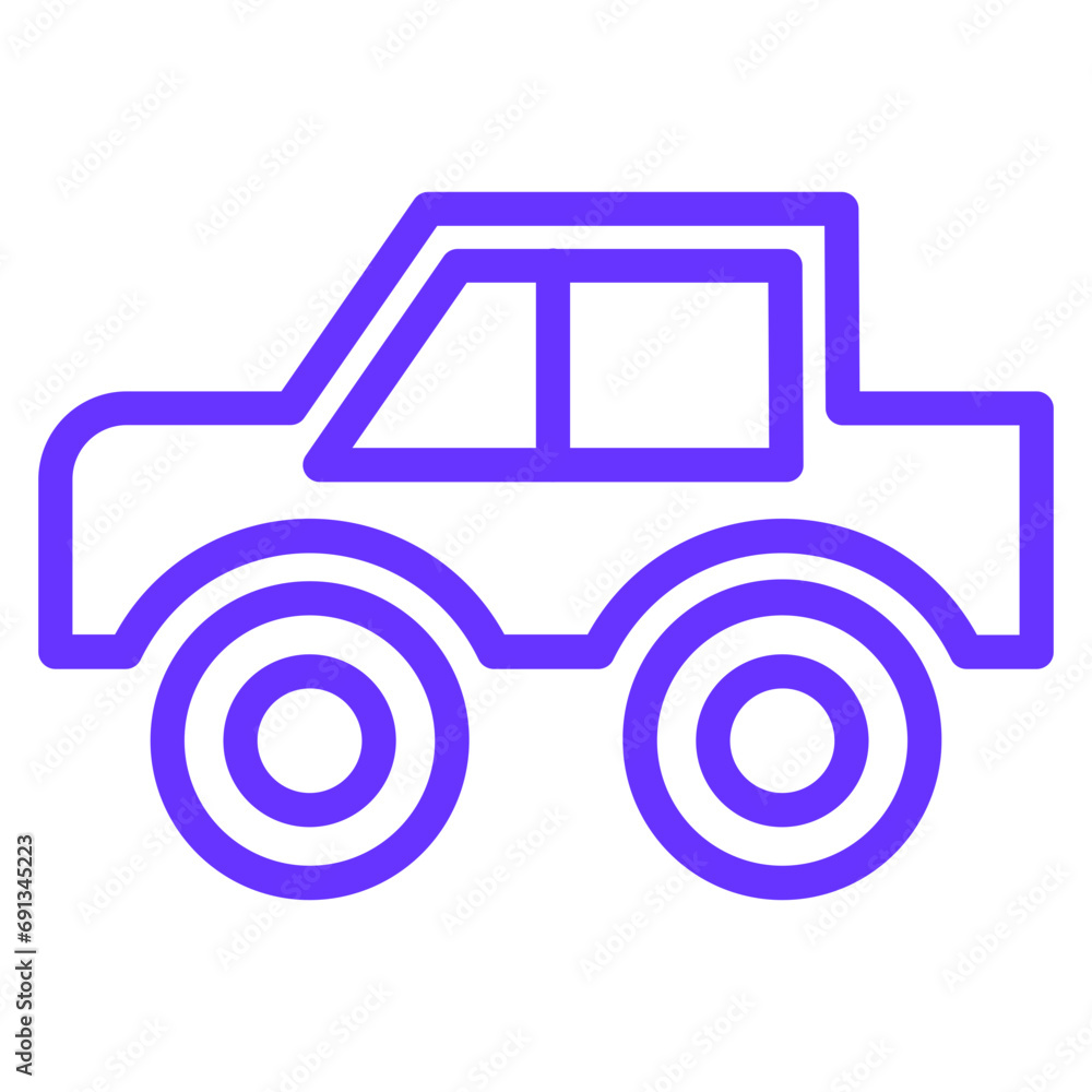 Vector Design Bigfoot Car Icon Style Vector Design Bigfoot Car Icon Style