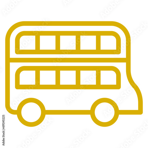 Vector Design Double Decker Icon Style