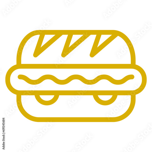 Vector Design Hot Dog Icon Style