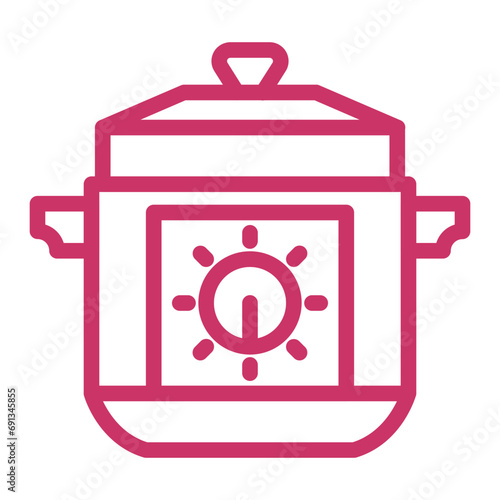 Vector Design Rice Cooker Icon Style