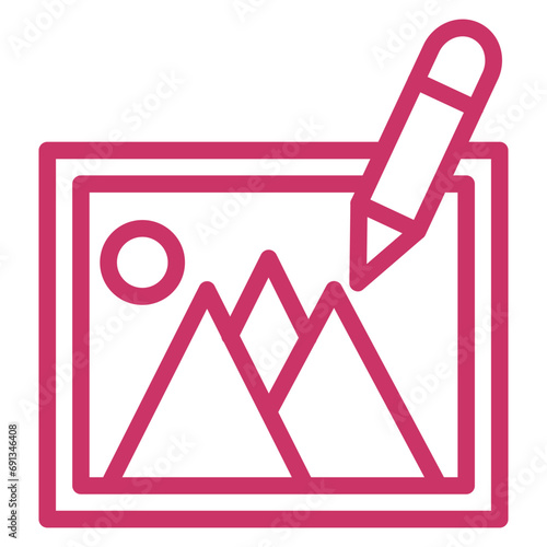 Vector Design Photo Editing Icon Style