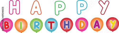 Happy Birthday Banner, Background  Editable Vector 