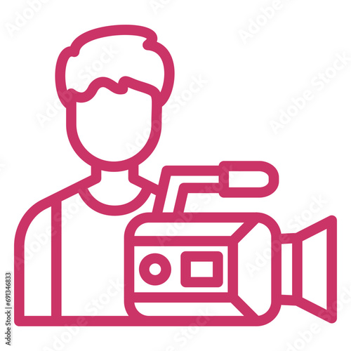 Vector Design Camera Operator Icon Style