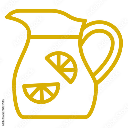 Vector Design Lemonade Jug Icon Style