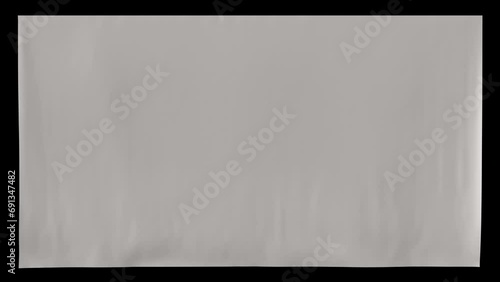 fabric cloth projecter wall roll and fall from top of screen.isolated Roll up and roll down white paper,fabric,cloth with alpha and RBG mask channel.2 background texture. 4K motion animation rendered.