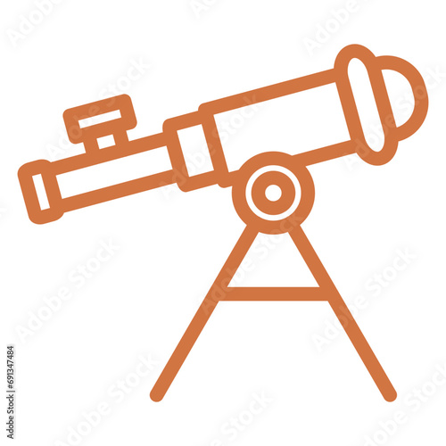 Vector Design Telescope Icon Style