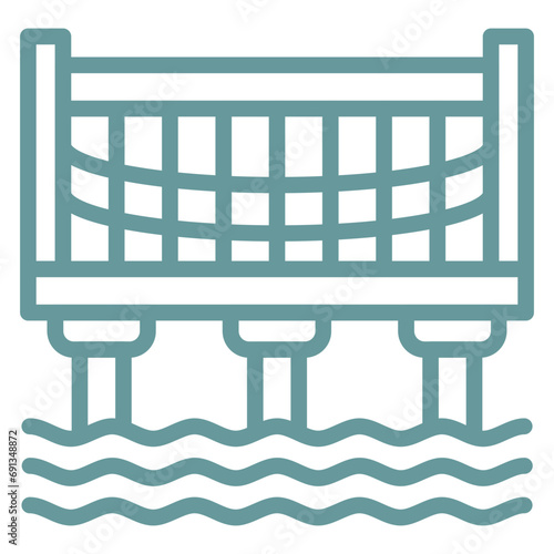 Vector Design Water Bridge Icon Style