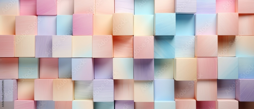 Dreamy Pastel Wooden Blocks in Soft Whimsical Colors Dreamy Pastel Wooden Blocks in Soft Whimsical Colors