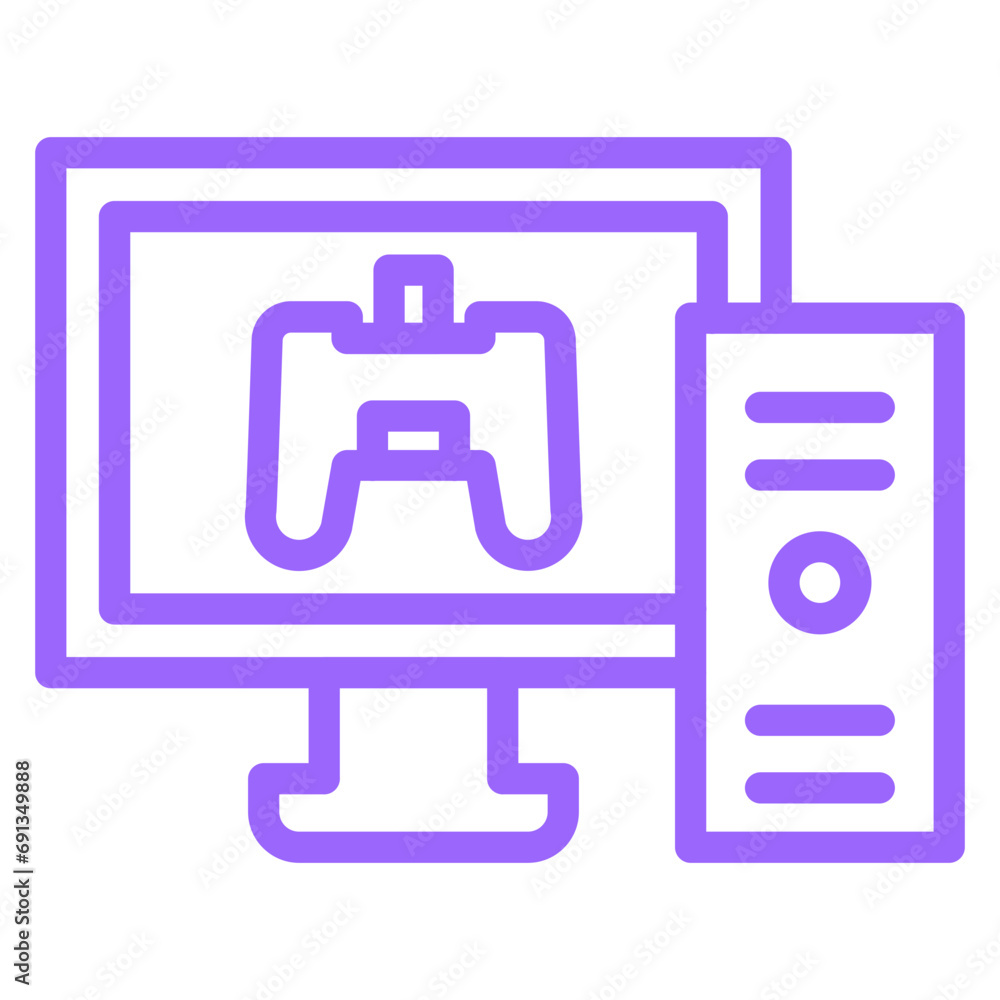 Vector Design Gaming Pc Icon Style Vector Design Gaming Pc Icon Style