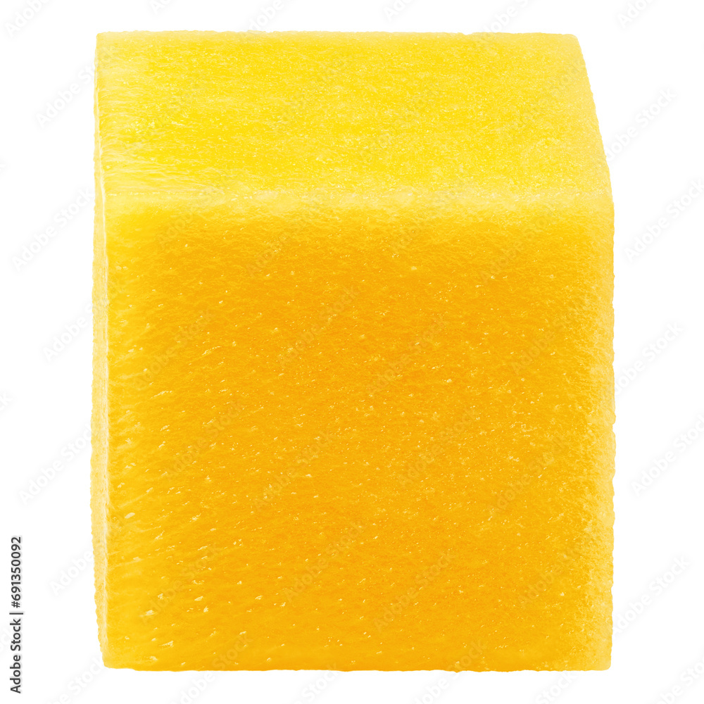 Mango cube isolated on white background, clipping path, full depth of field