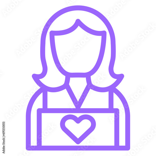 Vector Design Child Caretaker Icon Style