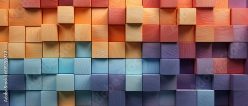 Sunset Colors in Wooden Blocks