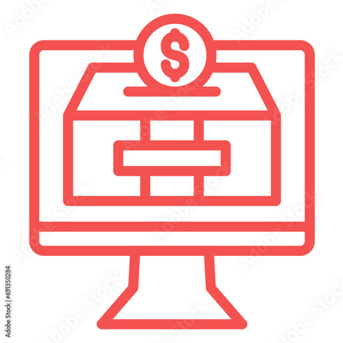Vector Design Online Donation Icon Style