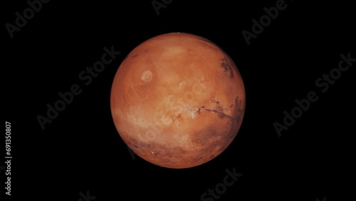 Mars planet rotating vfx