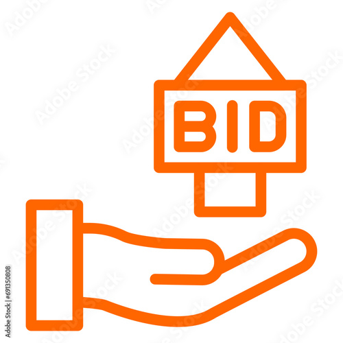 Vector Design Maximum Bid Icon Style