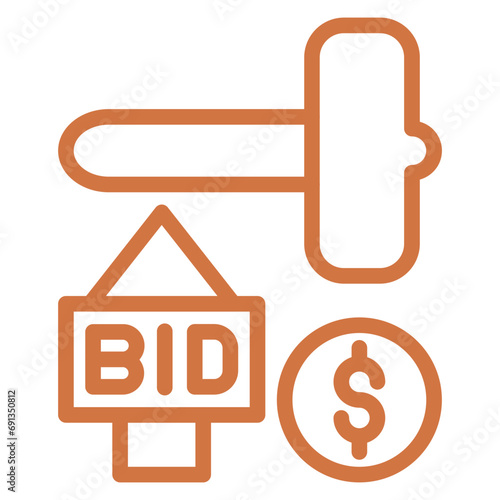 Vector Design Maximum Bid Auction Icon Style