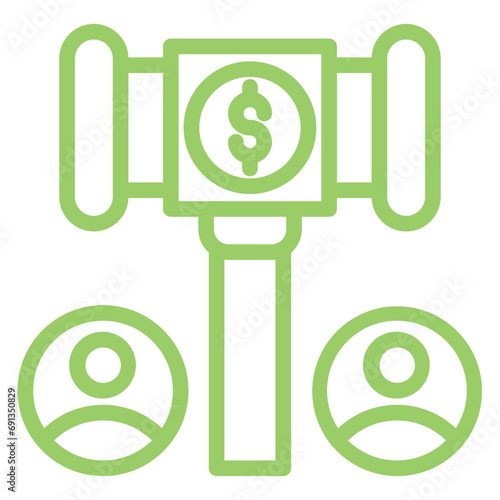 Vector Design Public Auction Icon Style