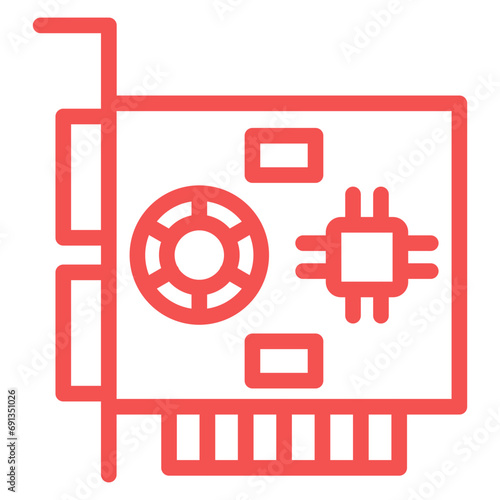 Vector Design Gpu Icon Style