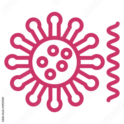 Vector Design Bacteria And Virus Icon Style