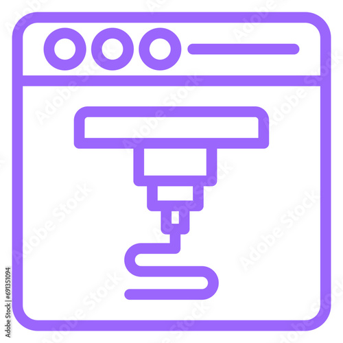 Vector Design Bioprinting Icon Style