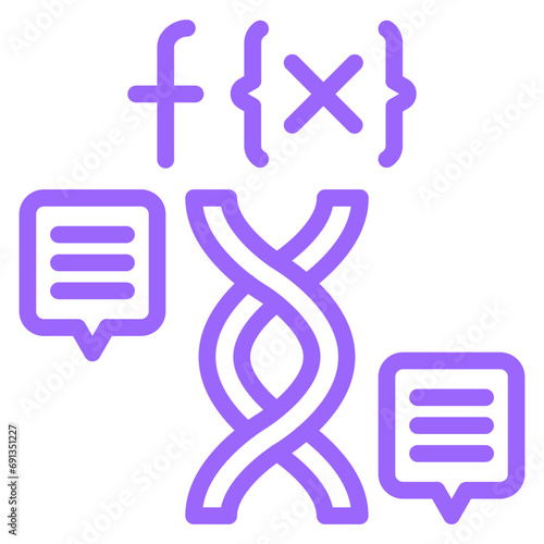 Vector Design Functional Genomics Icon Style
