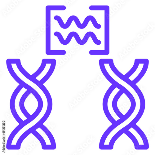 Vector Design Genetic Comparation Icon Style
