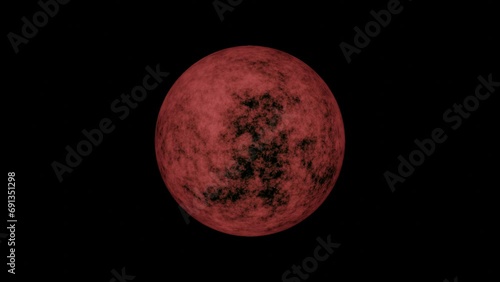 Mars planet rotating vfx