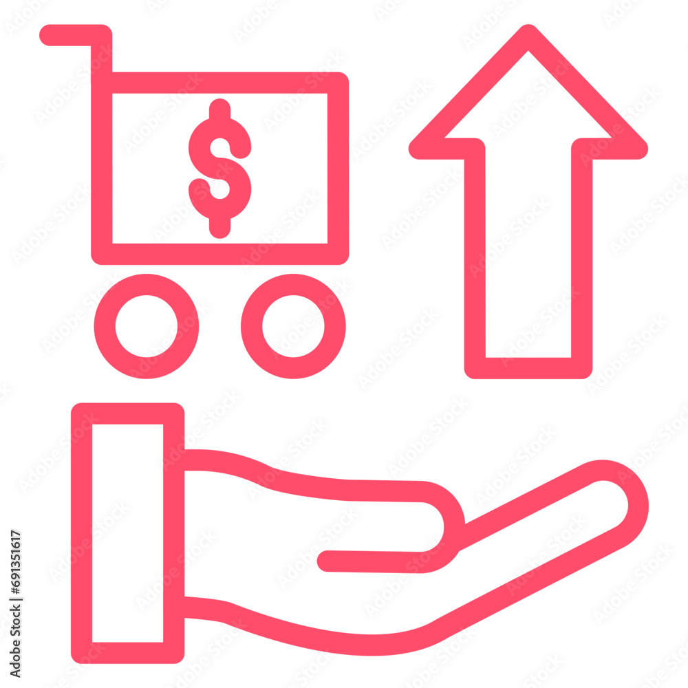 Vector Design Upselling Icon Style Vector Design Upselling Icon Style