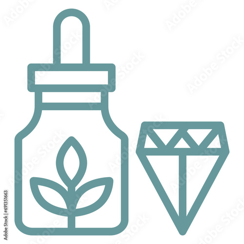 Vector Design Cbd Crystals Icon Style