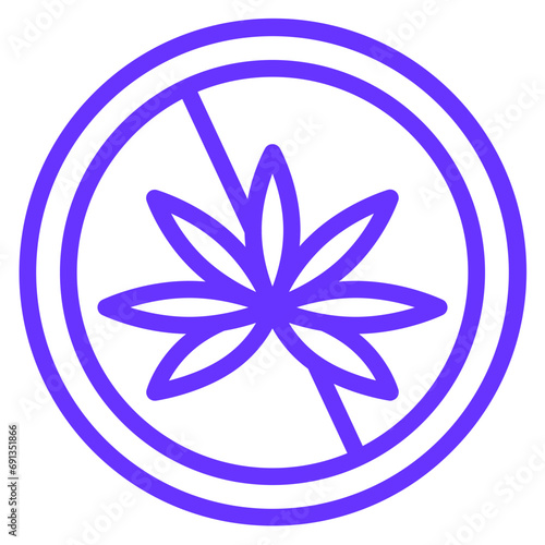 Vector Design No Thc Icon Style