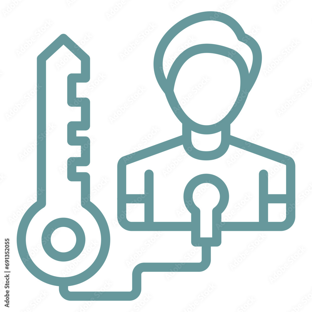Vector Design Key Person Icon Style Vector Design Key Person Icon Style
