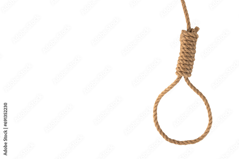 Rope noose for the executioner, natural fiber rope on a transparent background. Hemp rope noose for murder or suicide. Rope knot for the gallows. PNG. Rope noose for the executioner, natural fiber rope on a transparent background. Hemp rope noose for murder or suicide. Rope knot for the gallows. PNG.