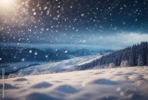 A stunning ultrawide backdrop showcasing a gentle snowfall cascading over pristine snowdrifts