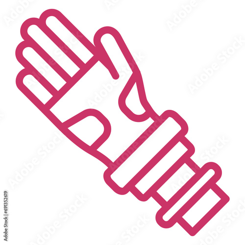 Vector Design Bionic Arm Icon Style