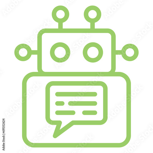 Vector Design Chatbot Icon Style