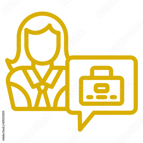 Vector Design Job Seeker Female Icon Style