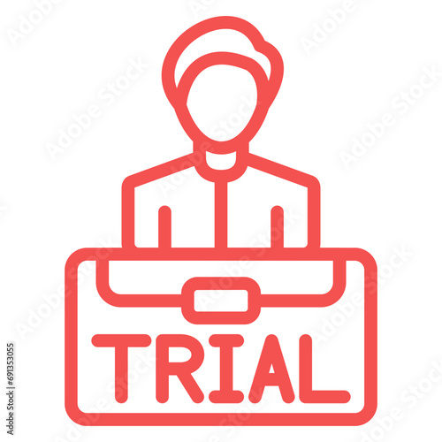 Vector Design Job Trial Icon Style