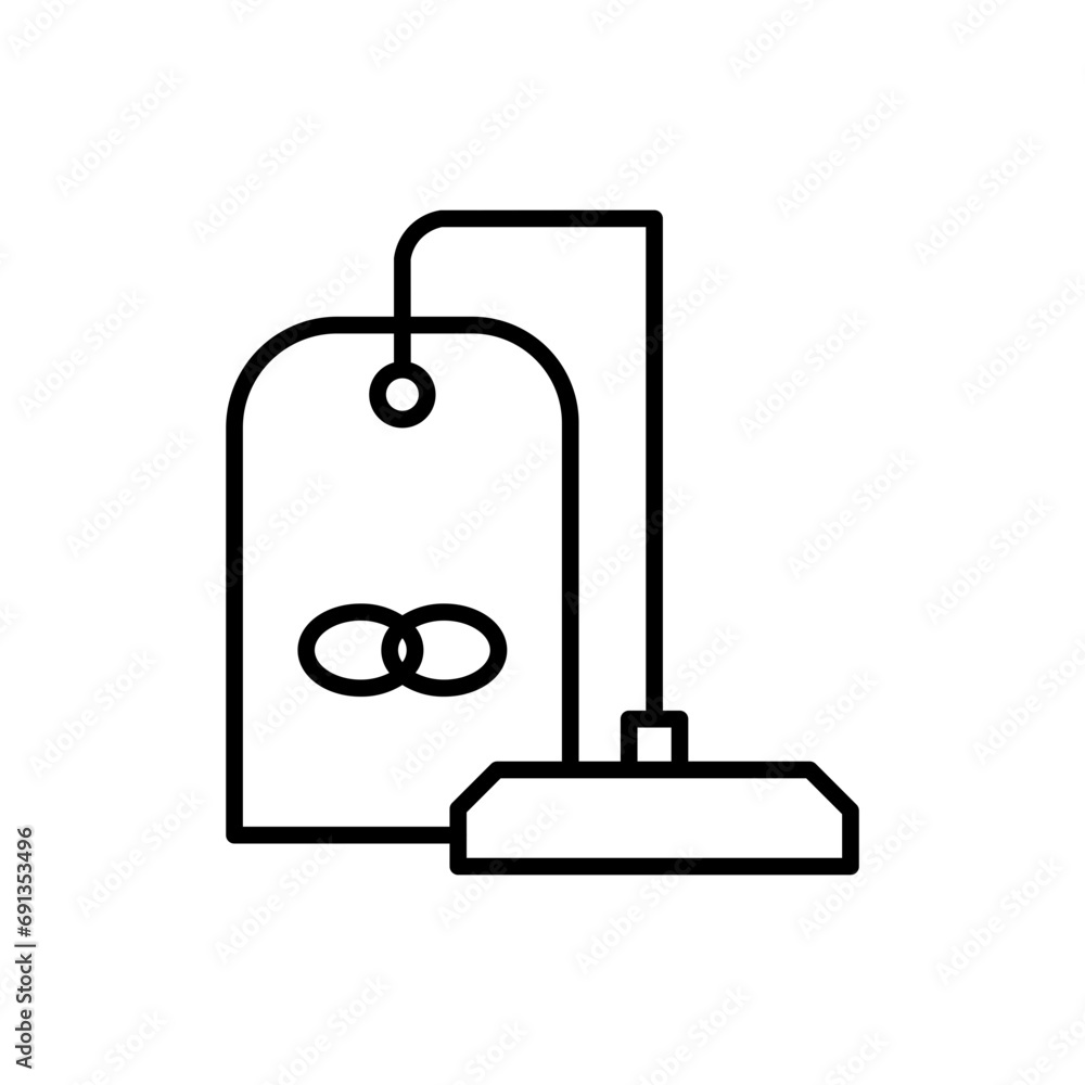 Obraz premium vacuum cleaner line icon