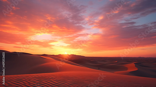 Sunrise in desert time lapse © Salman