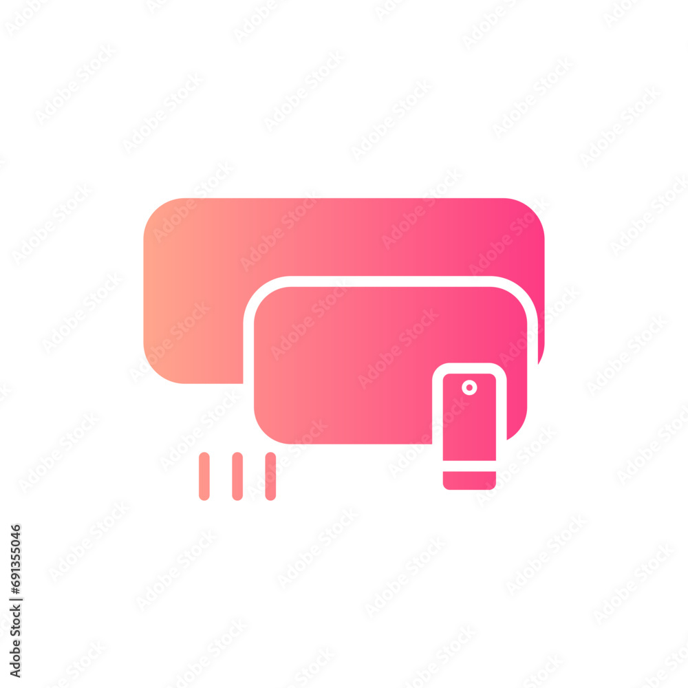 Naklejka premium air conditioner gradient icon