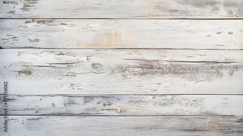 Vintage White Washed Wood Background: Aged Wooden Planks in Rustic Abstract Design - Grunge Texture for Antique Wallpaper and Retro Interior Atmosphere.