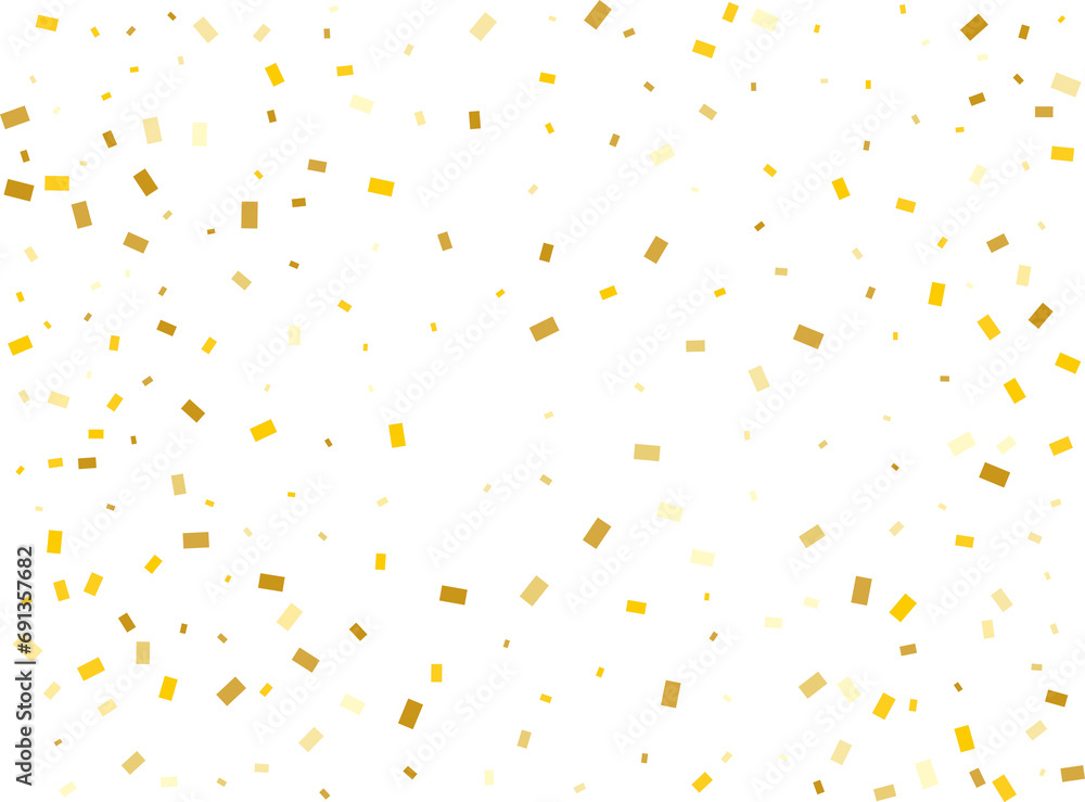 Modern Gold Rectangular Confetti