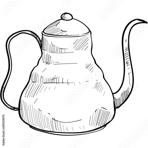 teapot handdrawn illustration